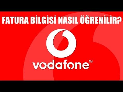 Vodafone fatura tutarı nasıl öğrenilir